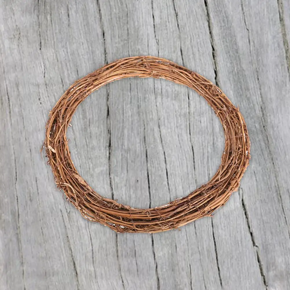 

Rattan Ring DIY Ring Shape Wreath Garland Flexible Xmas Decor Dried Christmas Ornaments Christmas Decoration