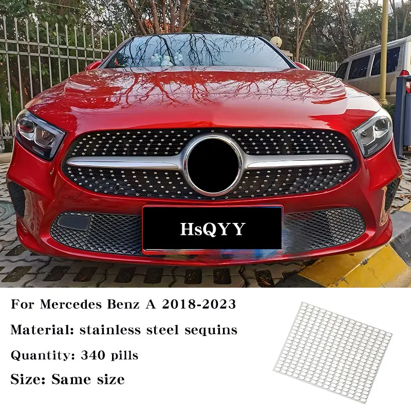 

Для Mercedes Benz A GLA CLA Class W177 W176 H247 C117 C118 Автомобильная решетка воздухозаборника с блестками, сетка звездного неба, отделка с блестками