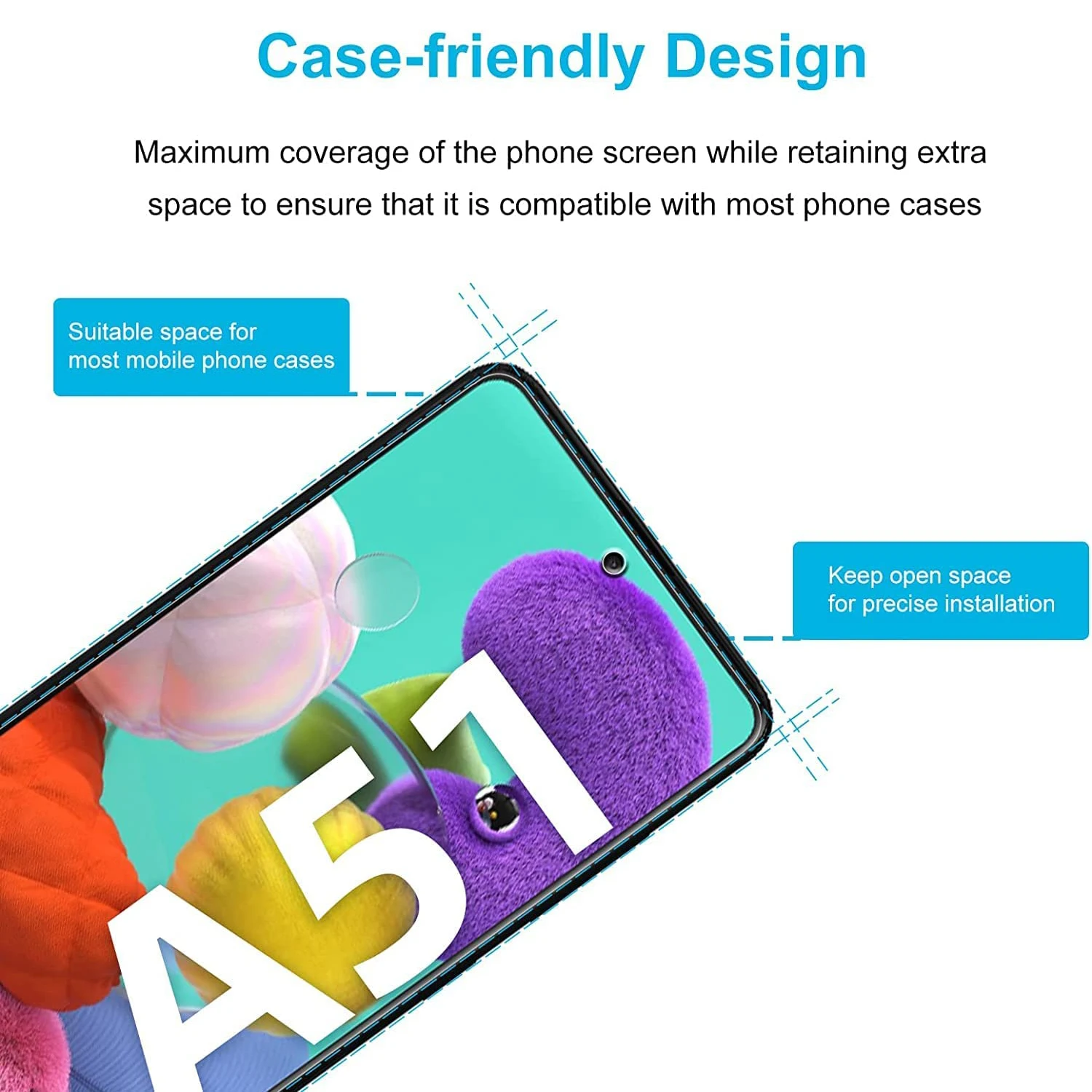2/4Pcs Screen Protector Glass For Samsung Galaxy A51 Tempered Glass Film