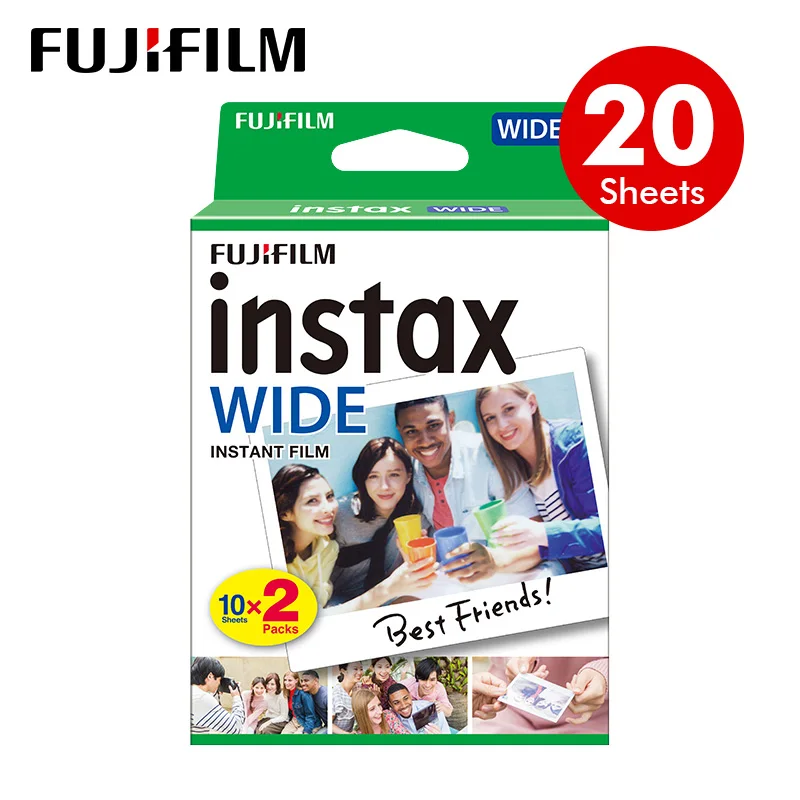 Подлинная Fujifilm Instax Wide Плёнки белый 20 Простыни детские для Fuji Моментальное фото Камера 300/200/210/100 /500AF Бесплатная доставка - купить по выгодной цене - Купить