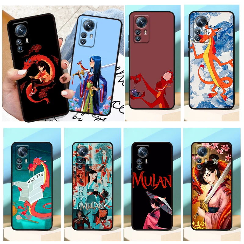 

Disney Mushu Mula Phone Case For Xiaomi Mi 12X 12 11 11T 11i 10T 10 Pro Lite Ultra 5G 9T 9SE A3 4G Fundas Black Soft