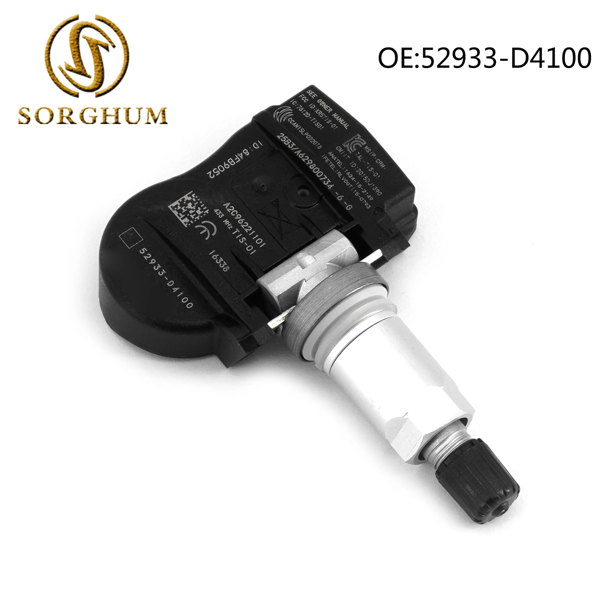 

Sorghum 433MHZ Tire Pressure Sensor 52933-D4100 52933-F2000 For Hyundai Grandeur I30 Kia Niro Optima Soul Sports TMPS System