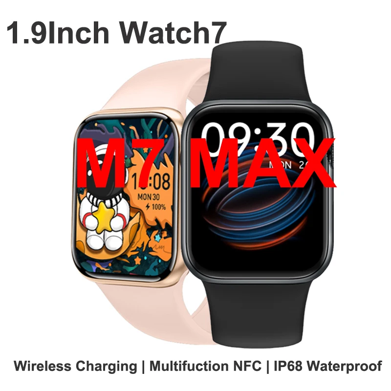 

Smart Watch M7 Max 1.9inch Call Ip68 Waterproof Amoled Sport Fitness Serie 7 Women Men Smart Watch Smart Bracelet