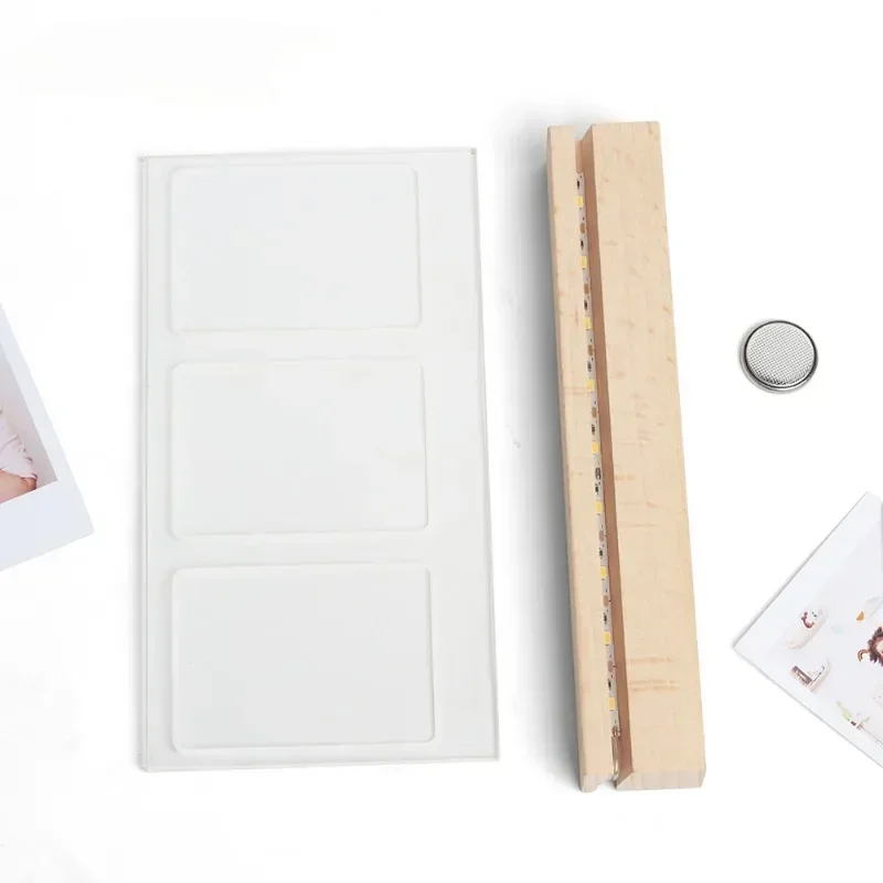 3-дюймовая креативная фоторамка 3 в 1 акриловая светодиодная подсветка фотостол