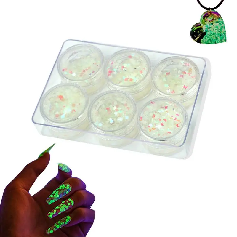 Блестящий гель для макияжа блестящие тени век ногтей и лица 6 банок тела волос