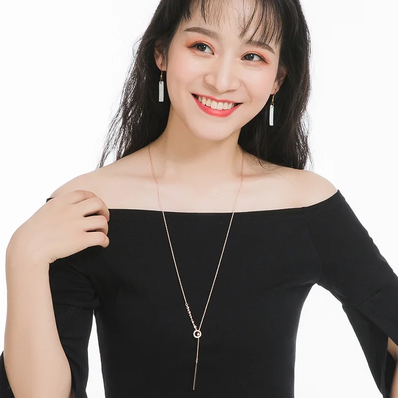 

Распродажа по низкой цене, Женская Длинная цепочка на свитер, универсальная простая Высококачественная цепочка на осень и зиму, декоративн...