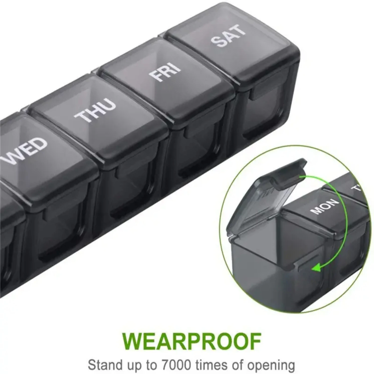 Еженедельная коробка для таблеток витаминов — портативный футляр-органайзер