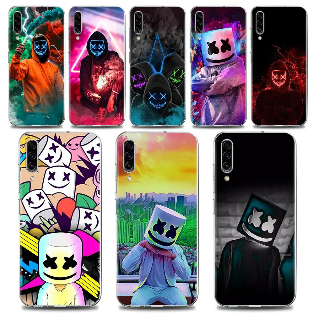 

Doodle boys Marshmello Clear Phone Case for Samsung A70 A50 A40 A30 A20e A10 A02 Note 20 10 9 8 Plus Lite Ultra 5G Silicone Case