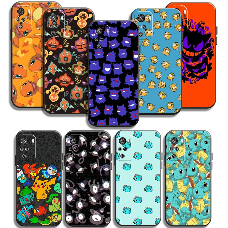 

Pokemon Pikachu Phone Cases For Xiaomi Redmi 10 Note 10 10 Pro 10S Redmi Note 10 5G Carcasa Soft TPU Coque Back Cover