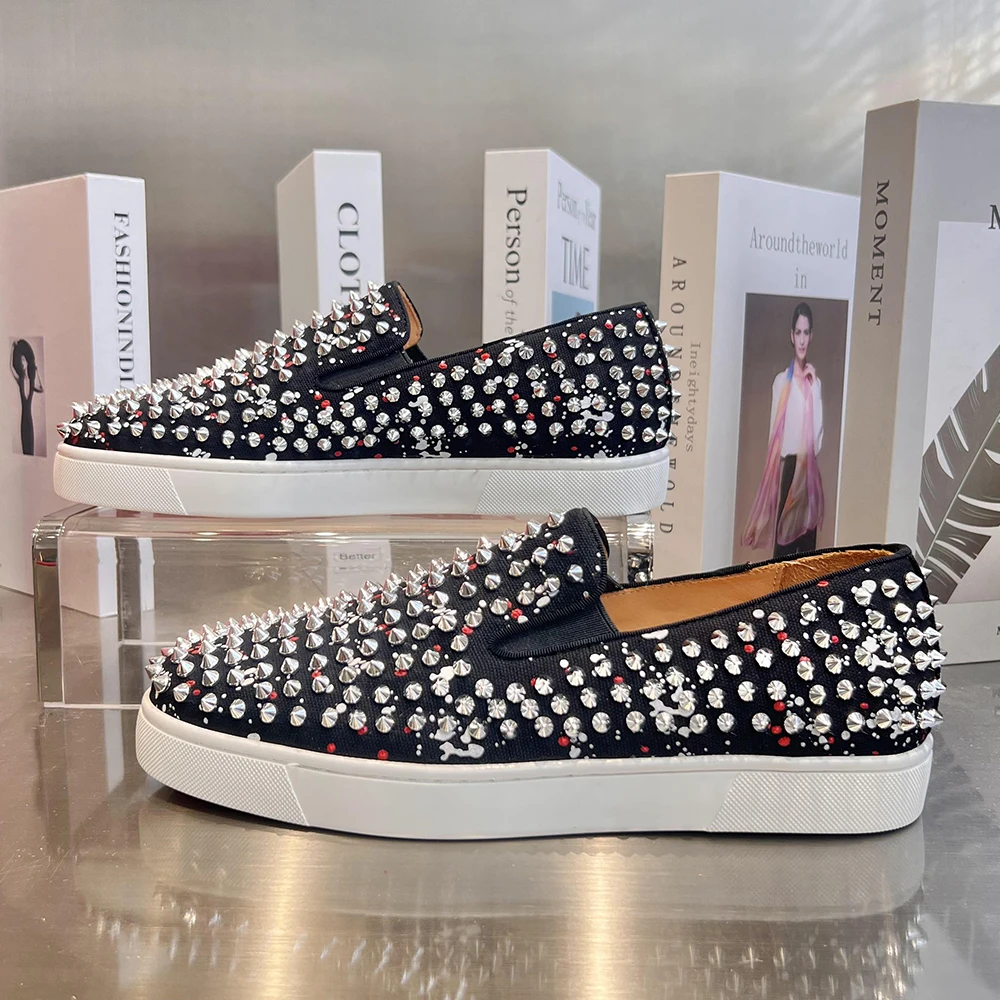 

Туфли женские из натуральной кожи, роскошные лоферы с заклепками, низкие кроссовки, повседневная обувь на плоской подошве, модный дизайн, красные