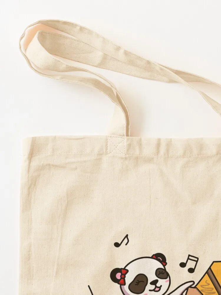 Сумка-тоут с изображением панды играющего на фортепиано женская сумка-шоппер