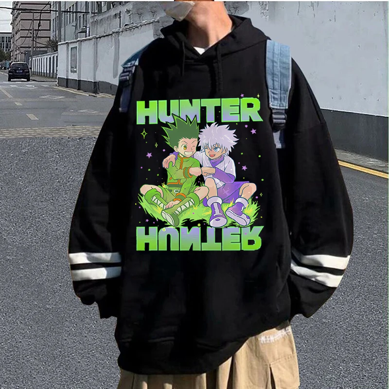 

Hunter×Hunter Manga Hip Hop Streetwear Men Women Oversized Hoodies Pullover Sweatshirts Hunter Manga Y2k Hoodies Kpop Clothes