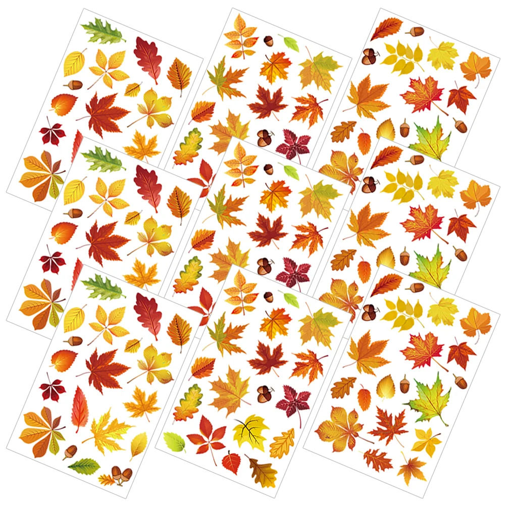 

9 листов, наклейки на дерево на День Благодарения