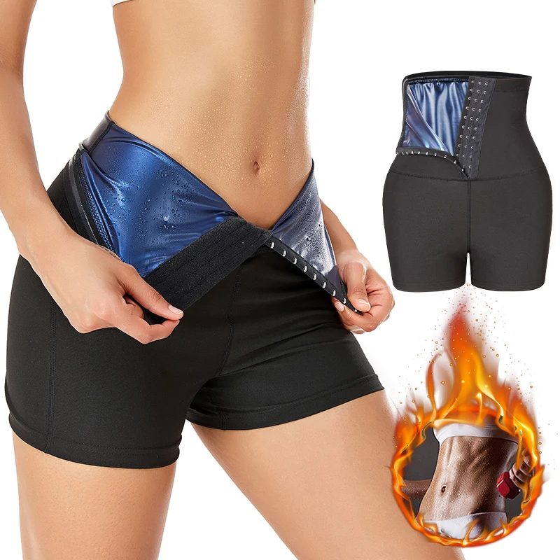 

Sauna Sweat Body Shaper Short Pants Suits for Women High Waisted Slimming Shorts Compression Thermo Workout Body Shaper Tights