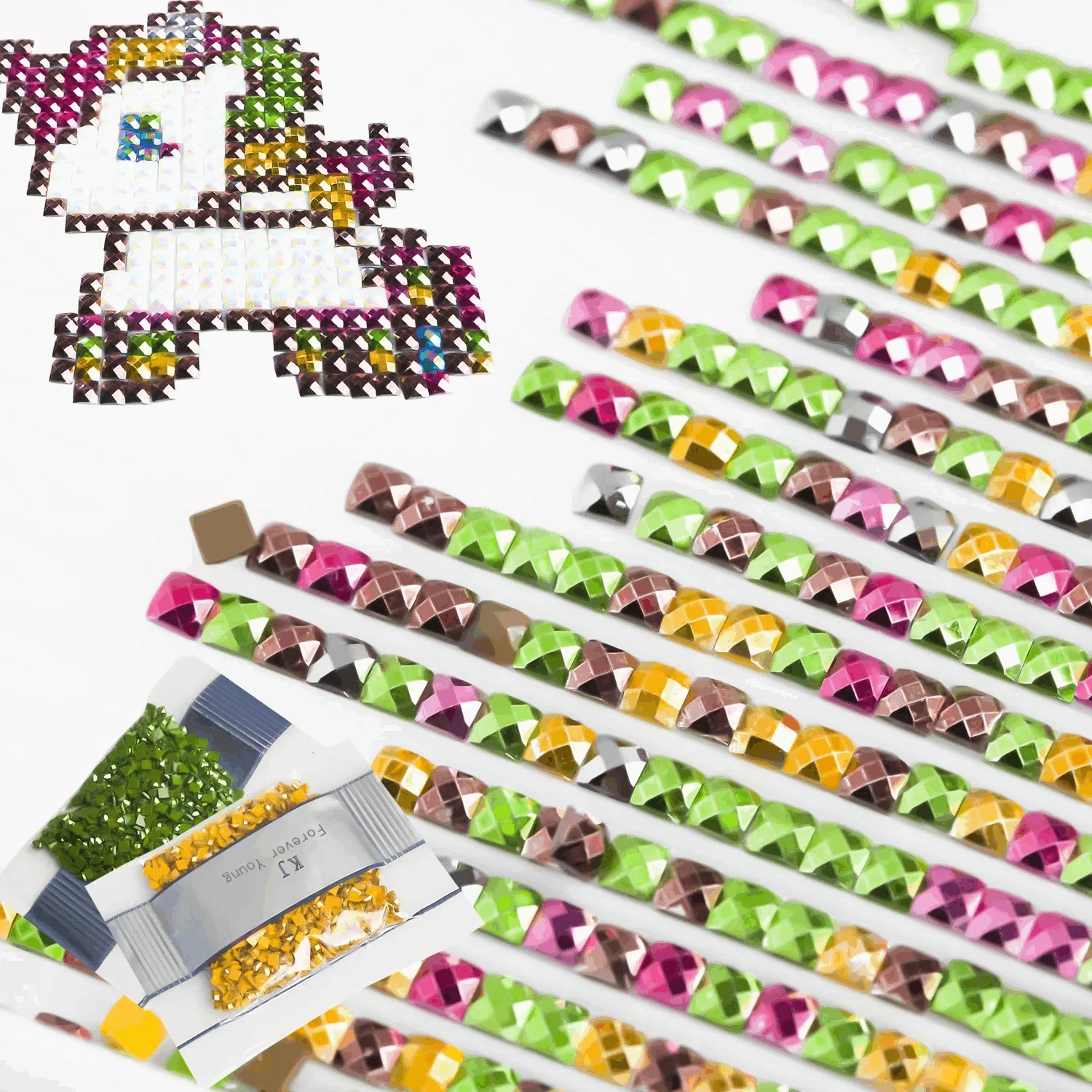 1000 шт. 2 5 мм металлические блестящие мозаичные бусины для 5D алмазной живописи