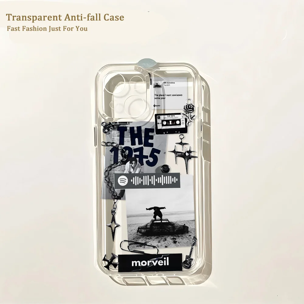 Фото Чехол для телефона Fashion Band Chases Atlantics для iPhone 17 16 16e 15 14 13 12 11 Mini Pro Max X XR 8 Air Plus, прозрачная задняя крышка №5