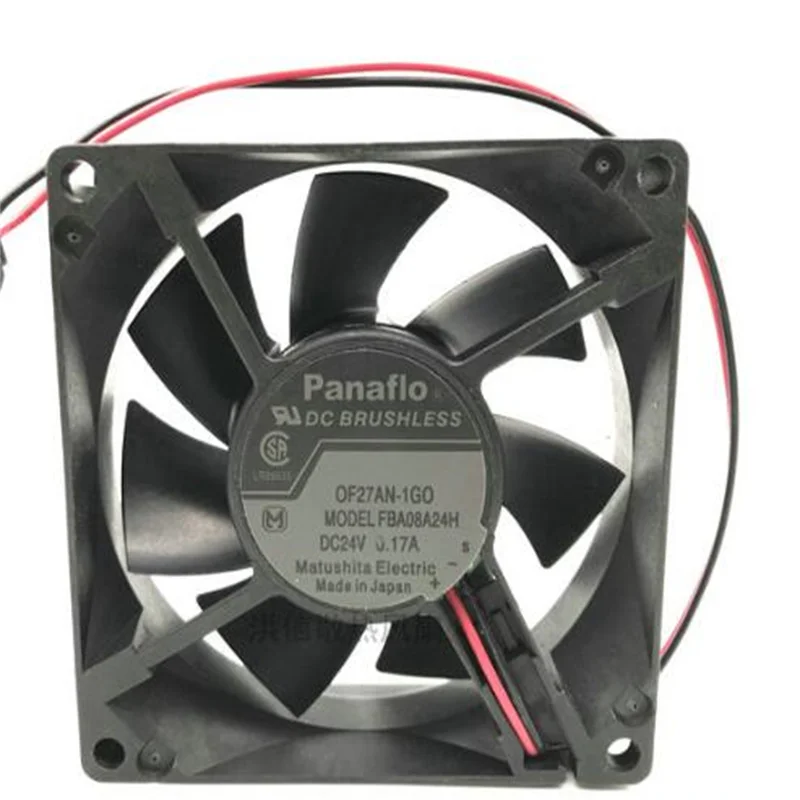 Оригинальный 2-проводной охлаждающий вентилятор Panaflo FBA08A24H 80*80*25 24 В 0 17 А |