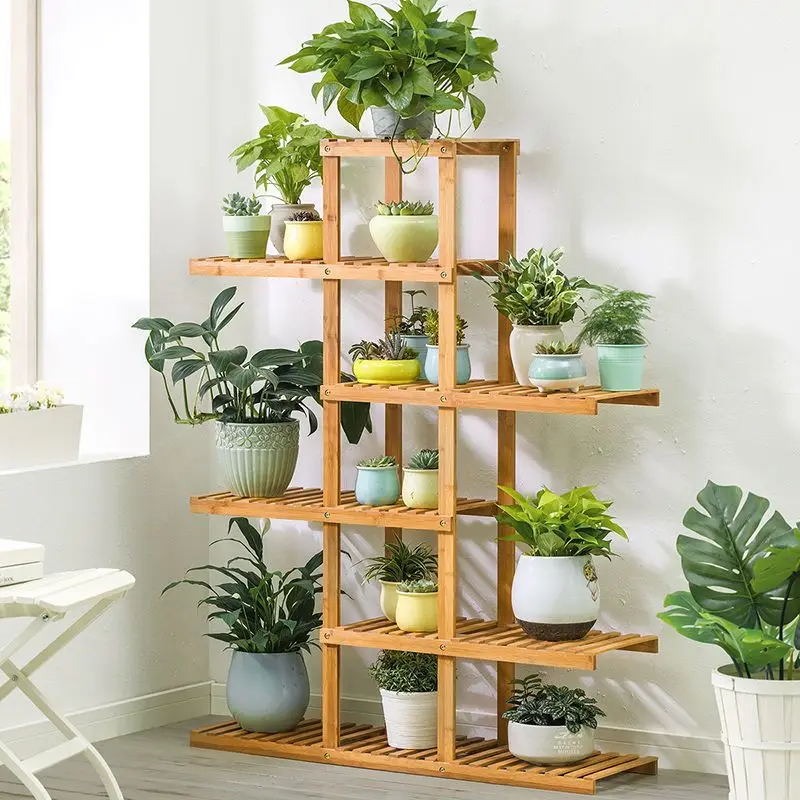 

Flower shelf rack six-story living room balcony decoration floor-to-ceiling green radish pot succulent iron art flower stand