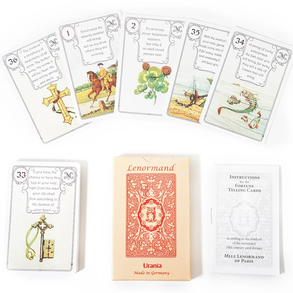 Красная сова от Mlle Lenormand 36 карточных палуб эзотерическая Фортуна Telling Agm Новинка |
