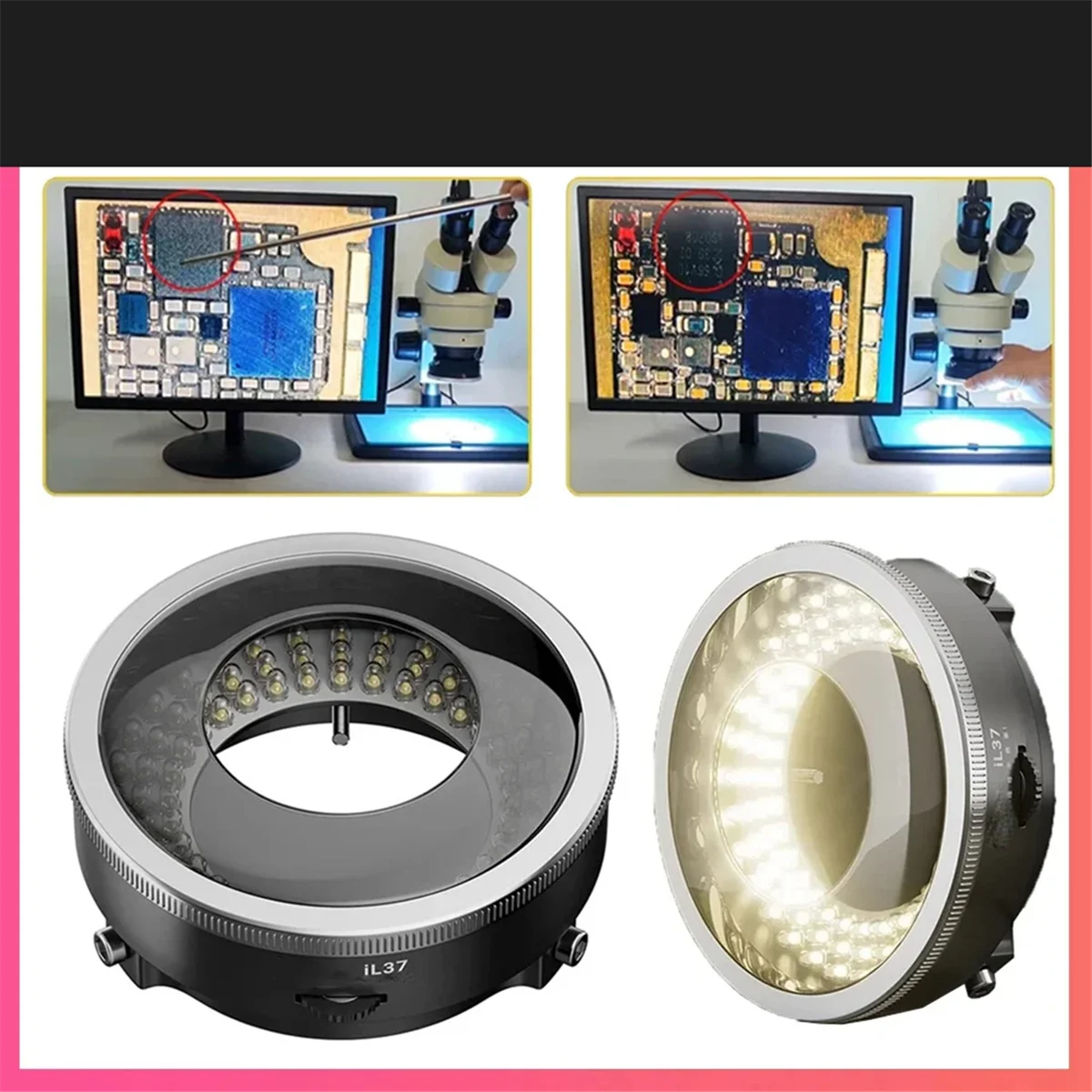 Микроскоп IL37 поляризованные фотообои кольцо лампа защита от света избавление