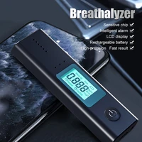 automatic alcohol tester professional breath tester with lcd display portable usb rechargeable alcohol analyzer tool