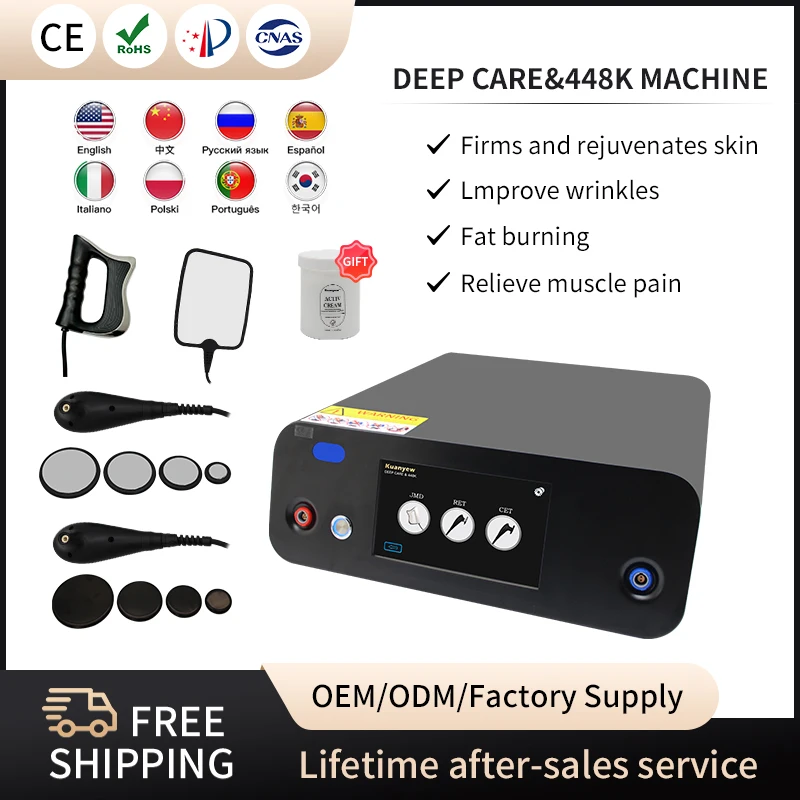 Новейшая теплая терапия для похудения проникает 12 см до 448 кГц Tecar the Skin Deep Health Care