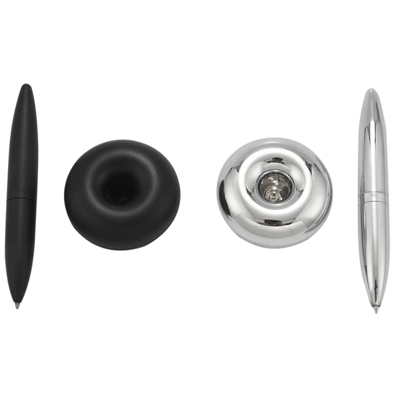 

Floating Pen With Magnetic Base Chrome Ball Point Writing Pen With Magnet Holder Office Paper Weight