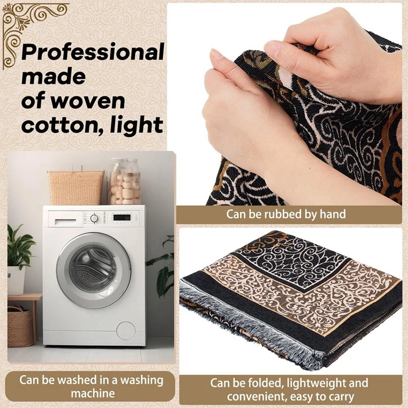 Мусульманский молитвенный коврик исламский традиционный джанамаз саджада