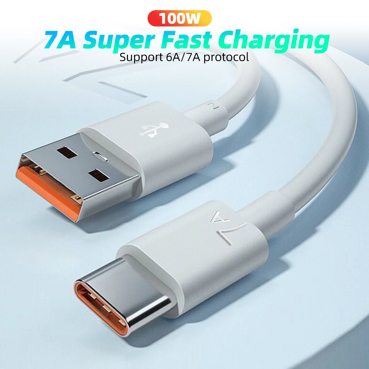 Olaf 7A 100 Вт USB Type C кабель Сверхбыстрая зарядка для передачи данных Samsung Xiaomi Redmi Huawei 40