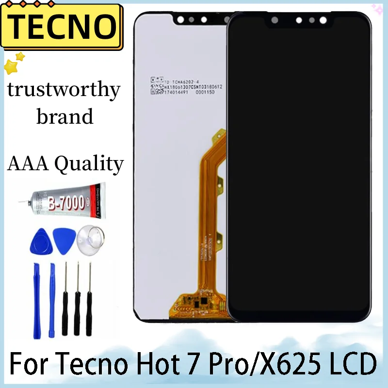 Высококачественный ЖК-экран для Infinix X625, ЖК-дисплей, сенсорный экран, дигитайзер, Infinix Hot 7 Pro X625, ЖК-экран в сборе