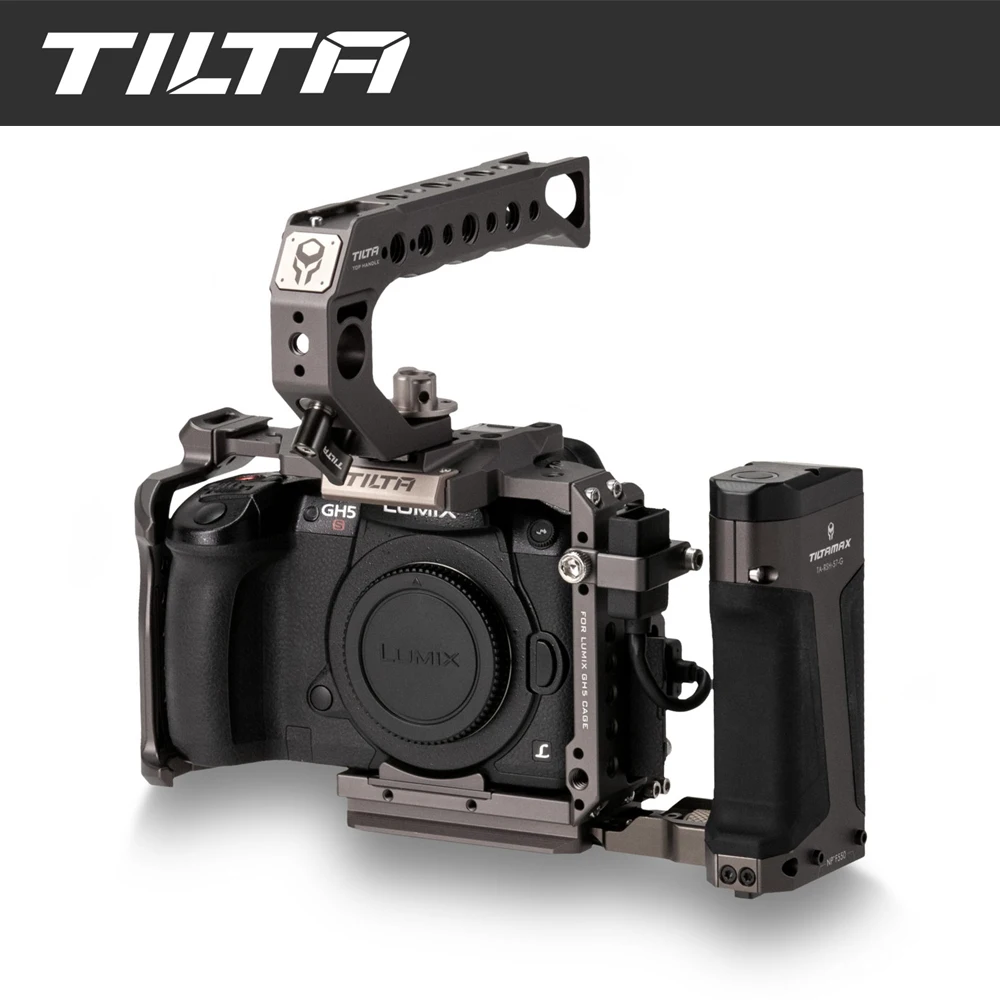 

TILTA TA-T37-FCC-G Full Camera Cage Tilta Gray Color Aluminum Alloy for Panasonic GH4 GH5 / GH5S Camera Bodies