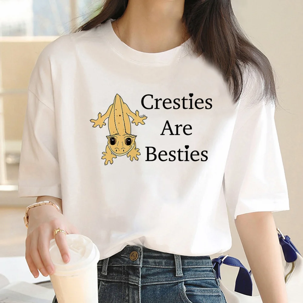 

crested gecko Tee women anime funny Japanese Tee girl anime Japanese clothing