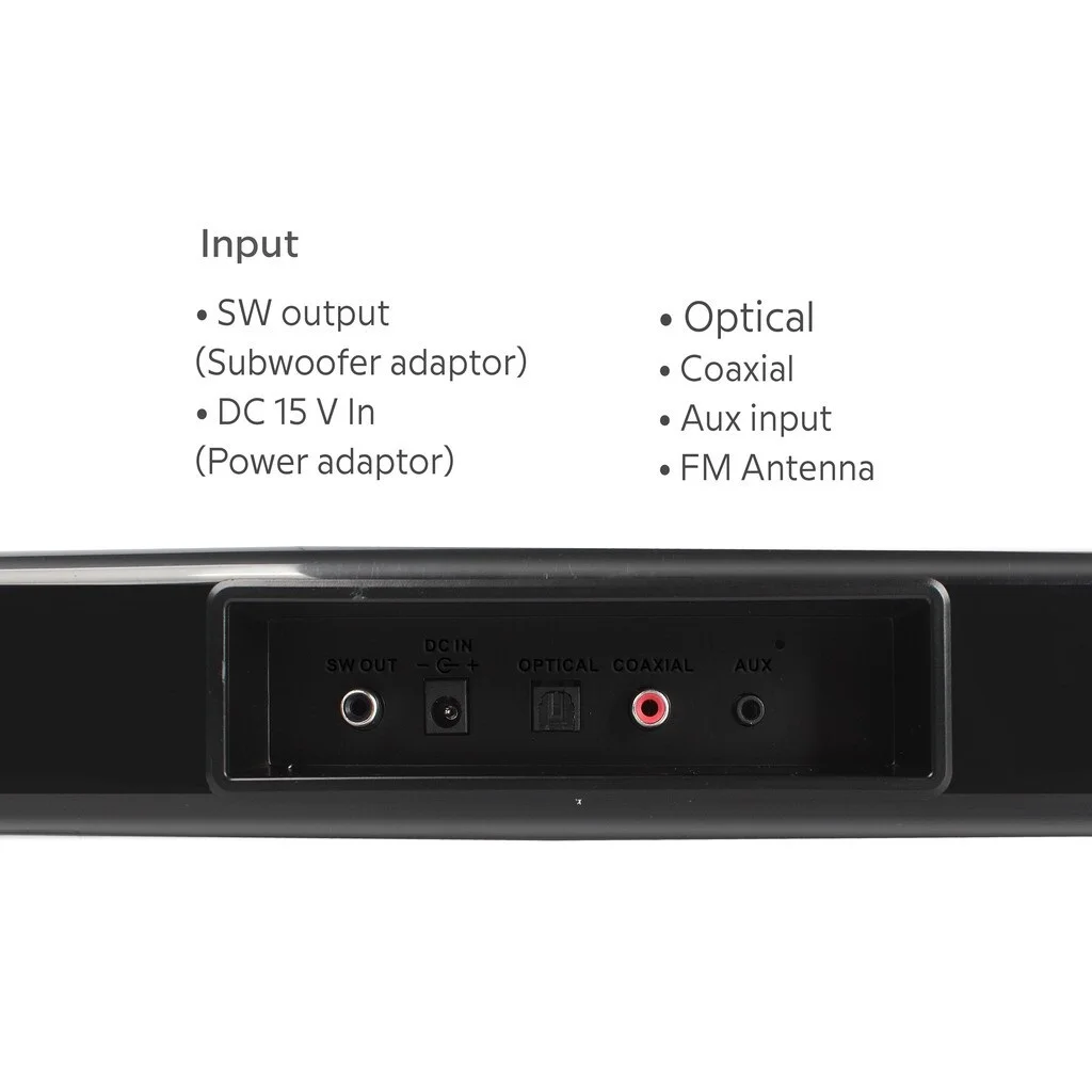 

Vinnfier HyperBar 300 Bluetooth Sound Bar with Subwoofer 3D Effect