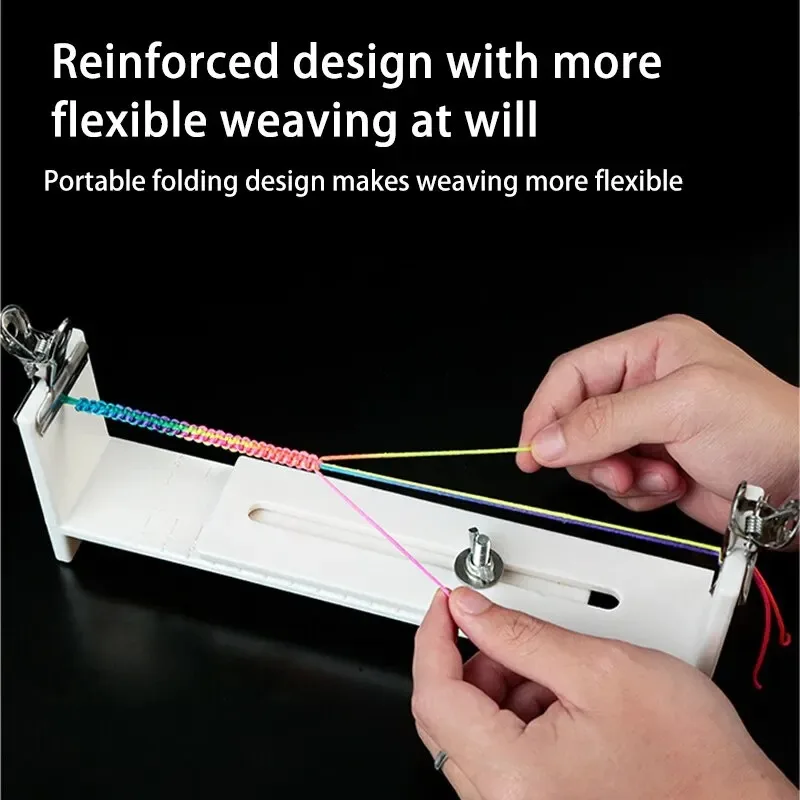 Браслет сделай сам красная веревка рамка из цельного дерева для плетения