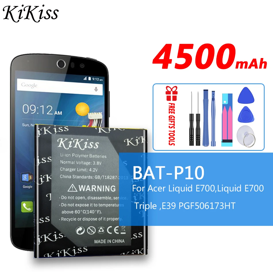 Аккумуляторная батарея BAT-P10 для Acer Liquid E700 сотового телефона Triple E39 PGF506173HT BATP10 BAT P10