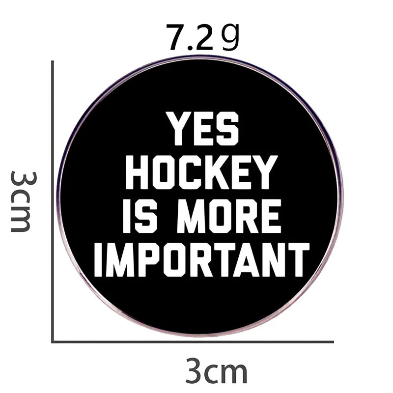 Да Хоккей более важные эмалированные булавки для любителей спорта значок на
