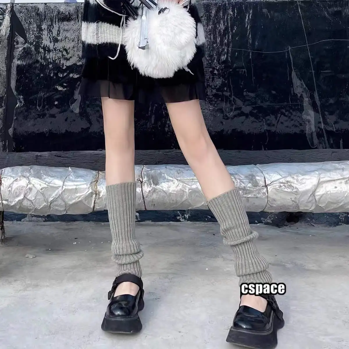 

Lolita Leg Warmers Women Gothic Long Socks Women's Leggings Gaiters Knee Goth Winter Sock Knitted Cuffs Ankle Leg Warmer