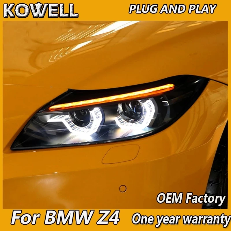 

Автостайлинг для BMW Z4 фары 2009-2016 BMW Z4 фара E89 светодиодный DRL динамический сигнал поворота H7 HID Биксеноновая линза ближний свет