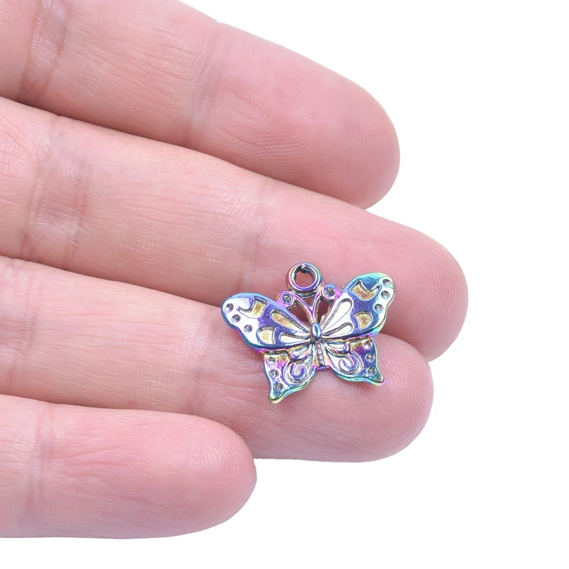 25 шт./лот красота радужного цвета бабочка животное насекомое муха цветок поле