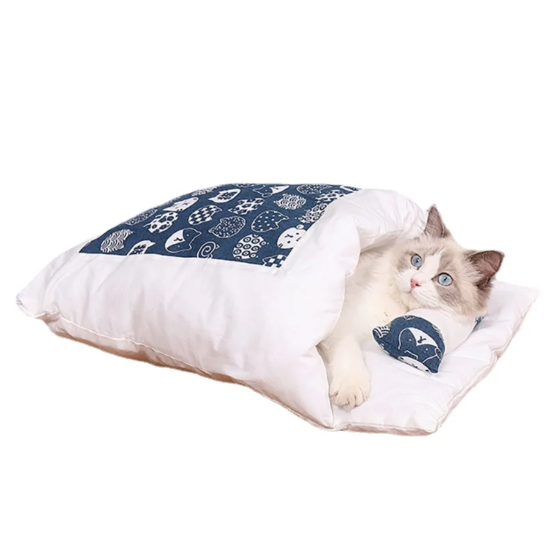 

Removable Dog Cat Bed Cat Sleeping Bag Sofas Mat Winter Warm Cat House Pet Bed Puppy Kennel Nest Cushion Pet Products