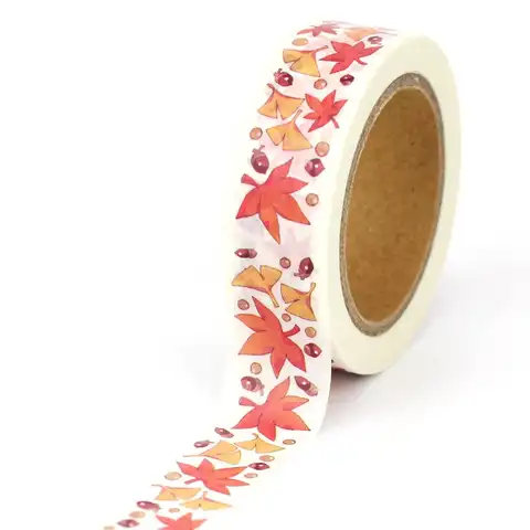 1 шт., декоративная клейкая лента из японской бумаги в виде кленового листа