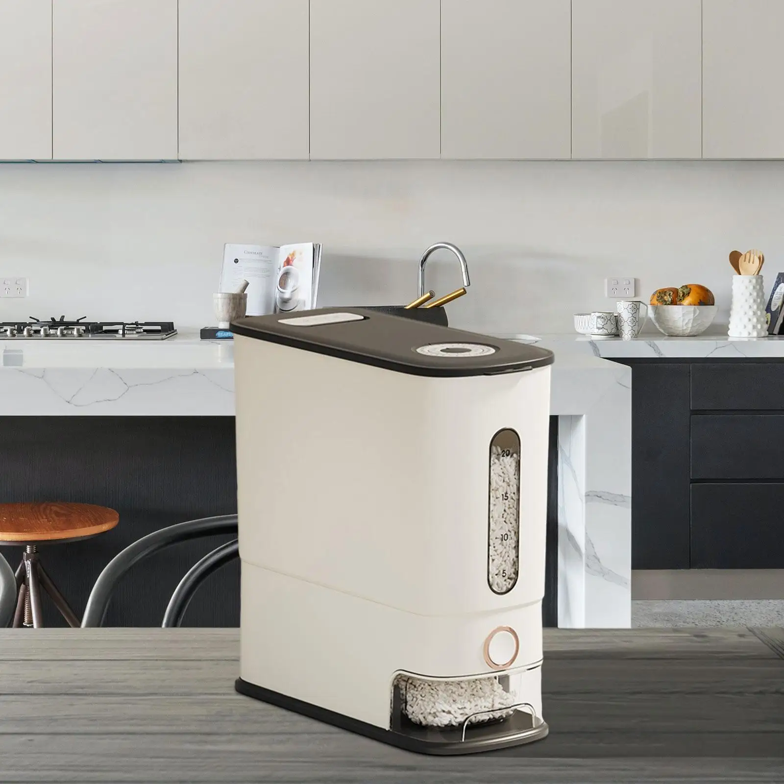 Контейнер для хранения риса контейнер хлопьев 12 кг диспенсер еды герметичный