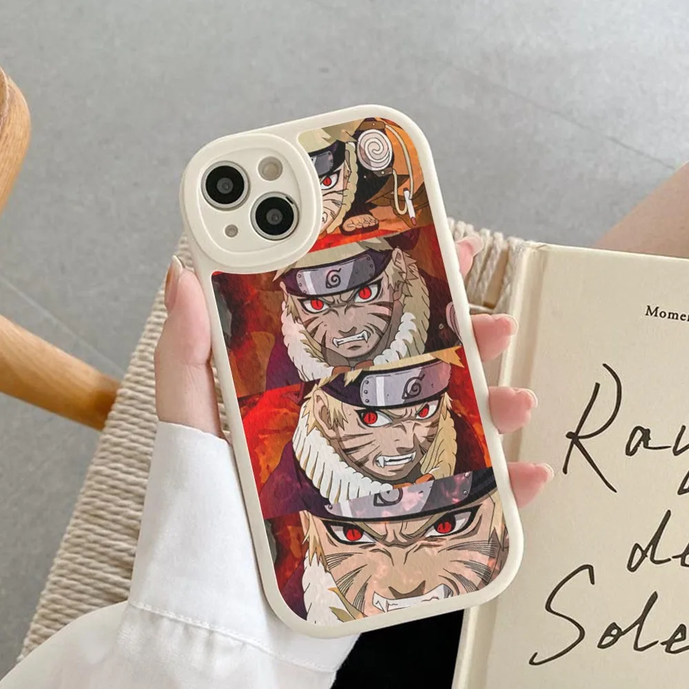 Чехол для телефона с изображением аниме Cool-N-Narutos из жесткой кожи iPhone 16 15 14 13 12 Mini 11