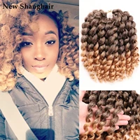 new shanghair wand curl twist braids hair crochet curly hair extension 8inch synthetic hair weave for women 20strandspack ns08