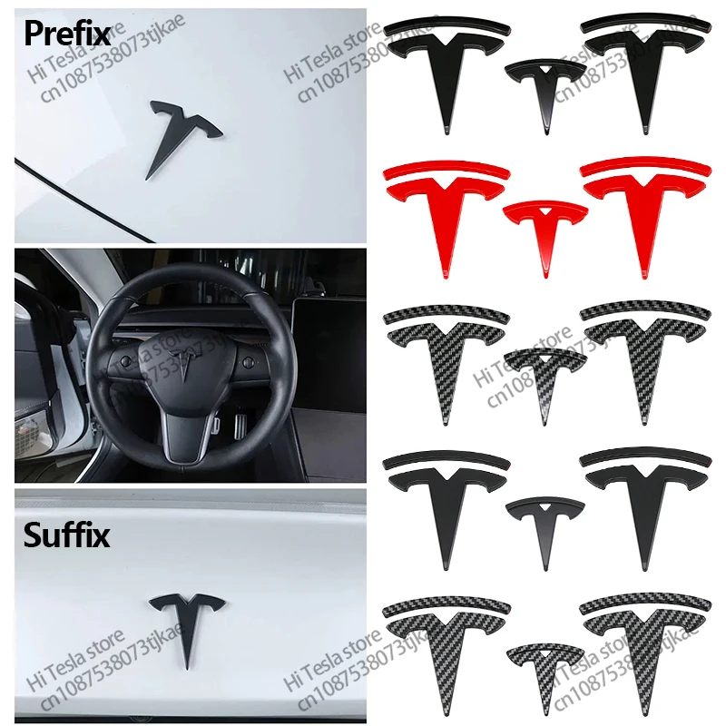 Значок на руль Tesla model 3 Y скрытый передний логотип runk автомобильные аксессуары шт.