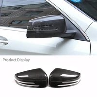 for mercedes benz w204 a w176 e w212 e w207 gla x156 cla w117 cls w218 real carbon fiber side rearview mirror cap cover stickers