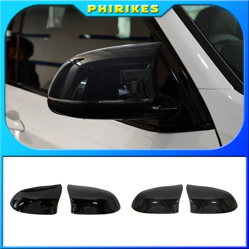 

Чехол для бокового зеркала заднего вида для BMW X3 X4 X5 X6 2014 2015 2016 2017 2018 F25 F26 F15 F16 аксессуары с узором из углеродного волокна