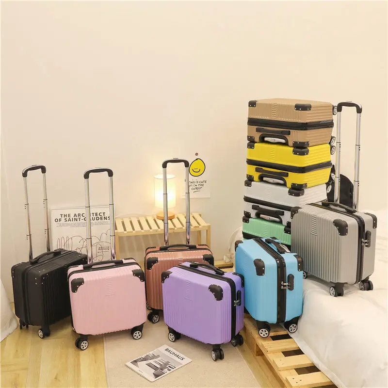 Solid Color Niche Design Mini Fashion Boarding Box Universal Wheel Trolley Lightweight Small Travel Password Case