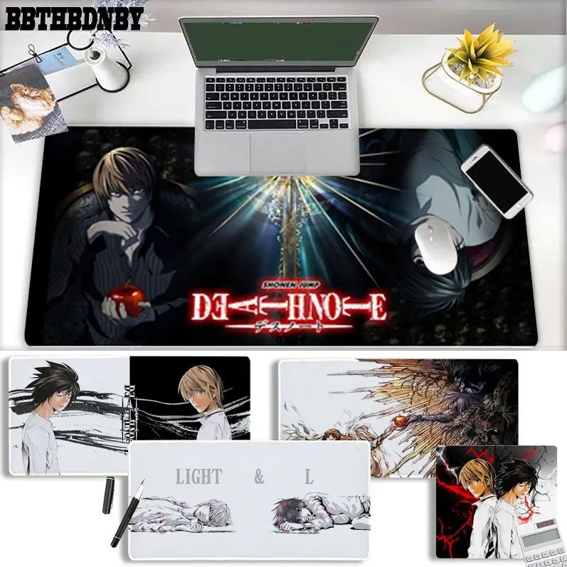 

Нескользящий коврик для мыши DEATH NOTE, резиновый игровой коврик для клавиатуры, Настольный коврик, размер для игр Cs Go LOL, ПК, компьютера, ноутбук...