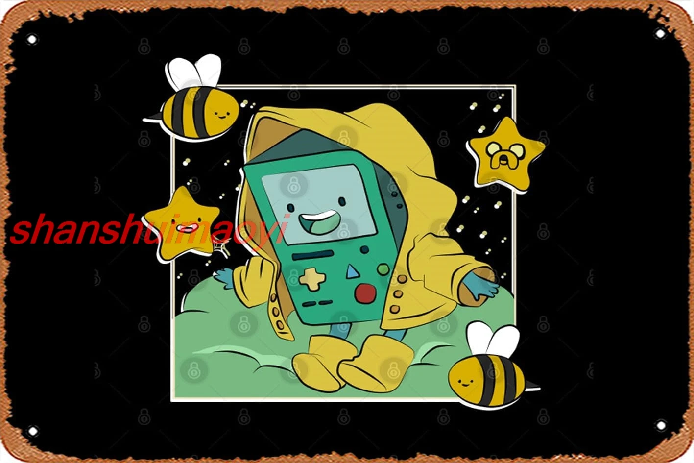 Zuhhgii Ретро жестяная вывеска Bimo_Beemo Cartoon_Trends Винтаж Забавная новинка Металлические